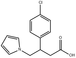 3-(4-chlorophenyl)-4-pyrrol-1-yl-butyric acid Struktur