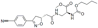 METHYL N-(BUTOXYCARBONYL)-3-{[(5R)-3-(4-CYANOPHENYL)-4,5-DIHYDROISOXAZOL-5-YL]ACETAMIDO}-L-ALANINATE Struktur