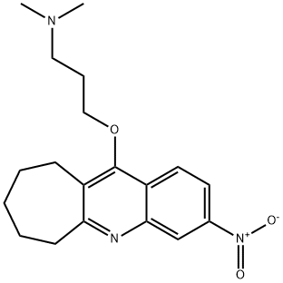 11-[3-(Dimethylamino)propoxy]-7,8,9,10-tetrahydro-3-nitro-6H-cyclohepta[b]quinoline Struktur