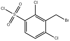 3-Bromomethyl-2,4-dichlorobenzenesulfonyl chloride Struktur