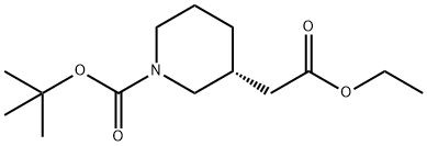 (R)-N-Boc-3-Piperidine acetic acid ethyl ester Struktur