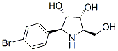 3,4-Pyrrolidinediol, 2-(4-bromophenyl)-5-(hydroxymethyl)-, (2S,3S,4R,5R)- Struktur