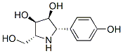 3,4-Pyrrolidinediol, 2-(hydroxymethyl)-5-(4-hydroxyphenyl)-, (2R,3R,4S,5S)- Struktur