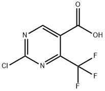 2-chloro-4-(trifluoromethyl)pyrimidine-5-carboxylic acid Struktur