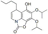 2H,6H-Oxazolo[5,4,3-ij]quinolin-2-one,  6-butyl-7-hydroxy-8,9-bis(1-methylethoxy)- Struktur