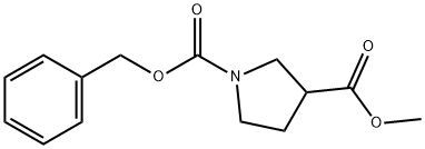 1-benzyl 3-methyl pyrrolidine-1,3-dicarboxylate Struktur