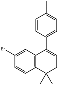 6-BroMo-1,1-diMethyl-4-p-tolyl-1,2-dihydro-naphthalene Struktur