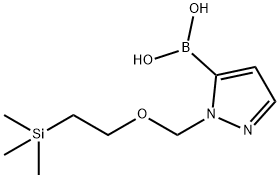 1-((2-(Trimethylsilyl)ethoxy)methyl)pyrazole-5-boronic Struktur