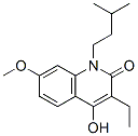 3-Ethyl-4-hydroxy-7-methoxy-1-(3-methylbutyl)-2(1H)-quinolinone Struktur