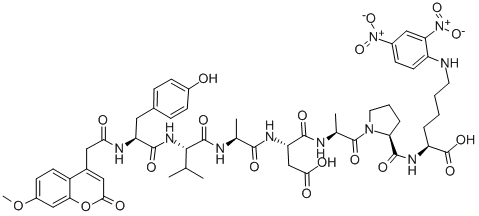 MCA-TYR-VAL-ALA-ASP-ALA-PRO-LYS(DNP)-OH Structure