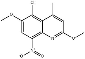 5-CHLORO-2,6-DIMETHOXY-4-METHYL-8-NITROQUINOLINE Struktur