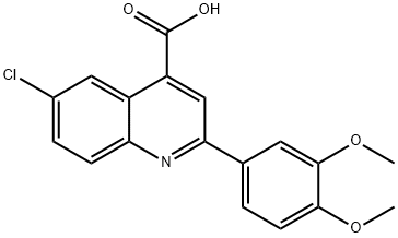 6-CHLORO-2-(3,4-DIMETHOXYPHENYL)QUINOLINE-4-CARBOXYLIC ACID Struktur