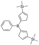 Borane, phenylbis[3-(trimethylsilyl)cyclopentadienyl]- Struktur