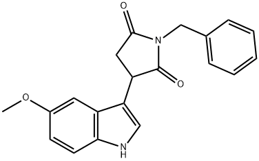 N-benzyl-3-(5-methoxyindol-3-yl)succinimide Struktur