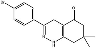 3-(4-bromophenyl)-7,7-dimethyl-4,6,7,8-tetrahydro-5(1H)-cinnolinone Struktur