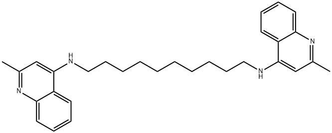 N,N'-ビス(2-メチル-4-キノリニル)-1,10-デカンジアミン 化學(xué)構(gòu)造式