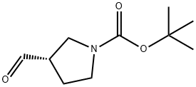 (S)-tert-butyl 3-formylpyrrolidine-1-carboxylate Struktur