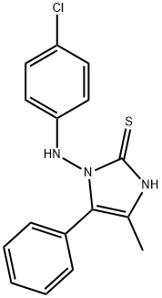 2H-Imidazole-2-thione, 1-[(4-chlorophenyl)amino]-1,3-dihydro-4-methyl-5-phenyl- Struktur