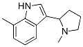 7-Methyl-3-(1-methyl-2-pyrrolidinyl)-1H-indole Struktur