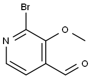 2-BROMO-3-METHOXYPYRIDINE-4-CARBOXALDEHYDE Struktur