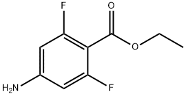 Benzoic acid, 4-amino-2,6-difluoro-, ethyl ester (9CI) Struktur