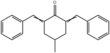 2,6-Dibenzylidene-4-methylcyclohexanone Struktur