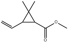 Cyclopropanecarboxylic acid, 3-ethenyl-2,2-dimethyl-, methyl ester (9CI) Struktur