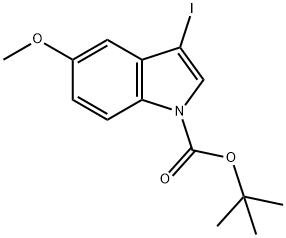 3-IODO-5-METHOXYINDOLE-1-CARBOXYLIC ACID TERT-BUTYL ESTER Struktur