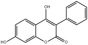 4,7-DIHYDROXY-3-PHENYLCOUMARIN Struktur