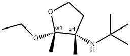 3-Furanamine,N-(1,1-dimethylethyl)-2-ethoxytetrahydro-2,3-dimethyl-,cis-(9CI) Struktur