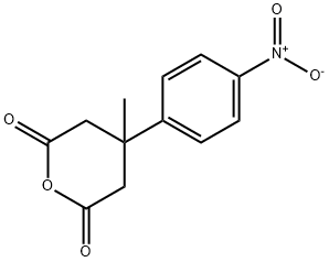 4-methyl-4-(4-nitrophenyl)-dihydro-3H-pyran-2,6-dione Struktur