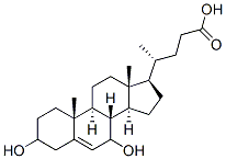 3,7-dihydroxychol-5-enoic acid Struktur