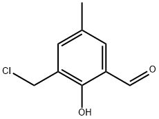 Benzaldehyde, 3-(chloromethyl)-2-hydroxy-5-methyl- (9CI) Struktur