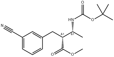 Benzenepropanoic acid, 3-cyano-a-[1-[[(1,1-diMethylethoxy)carbonyl]aMino]ethyl]-, Methyl ester, [R-(R*,R*)]- Struktur