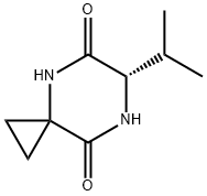 4,7-Diazaspiro[2.5]octane-5,8-dione,6-(1-methylethyl)-,(S)-(9CI) Struktur