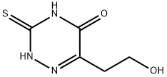 1,2,4-TRIAZIN-5(2H)-ONE, 3,4-DIHYDRO-6-(2-HYDROXYETHYL)-3-THIOXO- Struktur