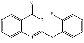 2-(2-FLUOROANILINO)-4H-3,1-BENZOXAZIN-4-ONE Struktur