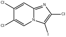 2,6,7-TRICHLORO-3-IODOIMIDAZO[1,2-A]PYRIDINE Struktur