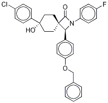 (3R,4β,7α)-7-(4-chlorophenyl)-2-(4-fluorophenyl)-7-hydroxy-3-[4-(phenylMethoxy)phenyl]-2-azaspiro[3.5]nonan-1-one Struktur