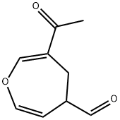 4-Oxepincarboxaldehyde, 6-acetyl-4,5-dihydro- (9CI) Struktur