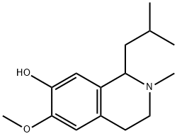 1,2,3,4-Tetrahydro-6-methoxy-2-methyl-1-(2-methylpropyl)isoquinolin-7-ol Struktur