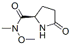 2-Pyrrolidinecarboxamide,N-methoxy-N-methyl-5-oxo-,(R)-(9CI) Struktur