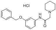 N-(m-Benzyloxyphenyl)-alpha-piperidinoacetamide hydrochloride Struktur