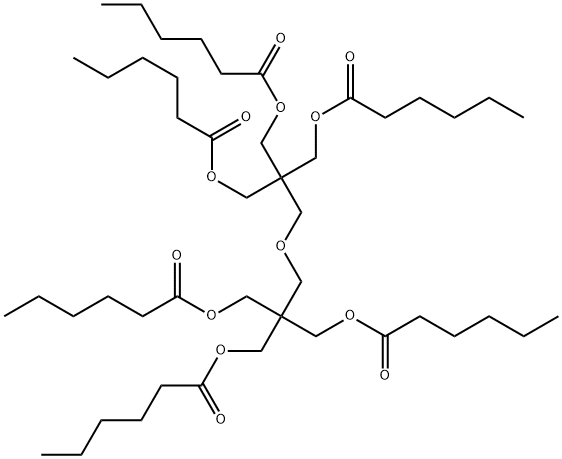 2,2'-[Oxybis(methylene)]bis[2-[(hexanoyloxy)methyl]-1,3-propanediol dihexanoate] Struktur