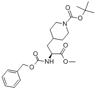 (S)-1-BOC-4-(2-CBZ-AMINO-2-METHOXYCARBONYL-ETHYL)PIPERIDINE Struktur