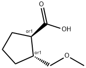 Cyclopentanecarboxylic acid, 2-(methoxymethyl)-, trans- (9CI) Struktur