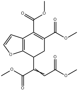 6,7-Dihydro-7-[1,2-bis(methoxycarbonyl)vinyl]-4,5-benzofurandicarboxylic acid dimethyl ester Struktur