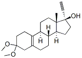 3,3-dimethoxy-19-nor-17-alpha-pregn-5(10)-en-20-yn-17-beta-ol Struktur