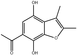 6-Acetyl-2,3-dimethyl-4,7-benzofurandiol Struktur