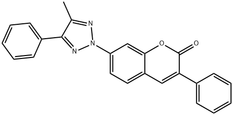 7-(4-methyl-5-phenyl-2H-1,2,3-triazol-2-yl)-3-phenyl-2-benzopyrone  Struktur